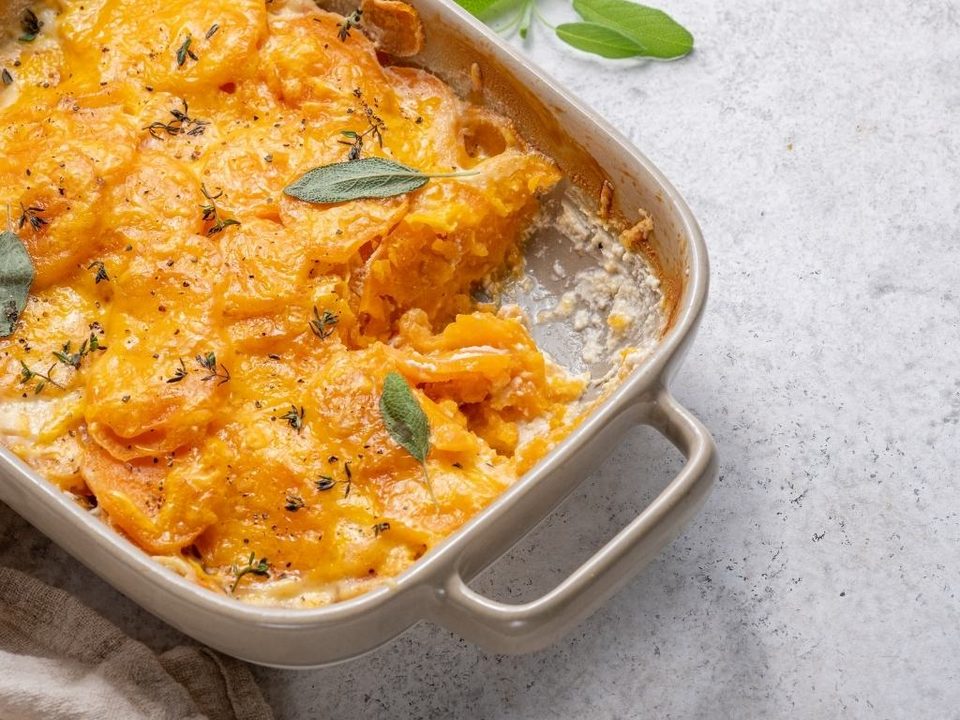 Accord mets et vins avec un gratin de patates douces