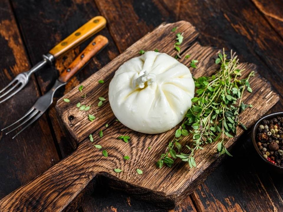 Accord mets et vins avec une burrata