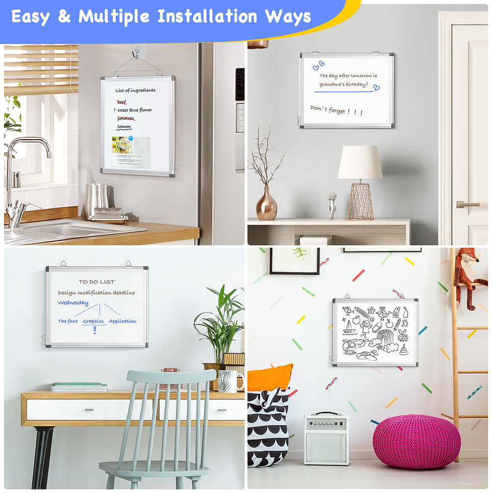 Thumbnail: Portable Magnetic Hanging Double-Sided Whiteboard 15 x 12