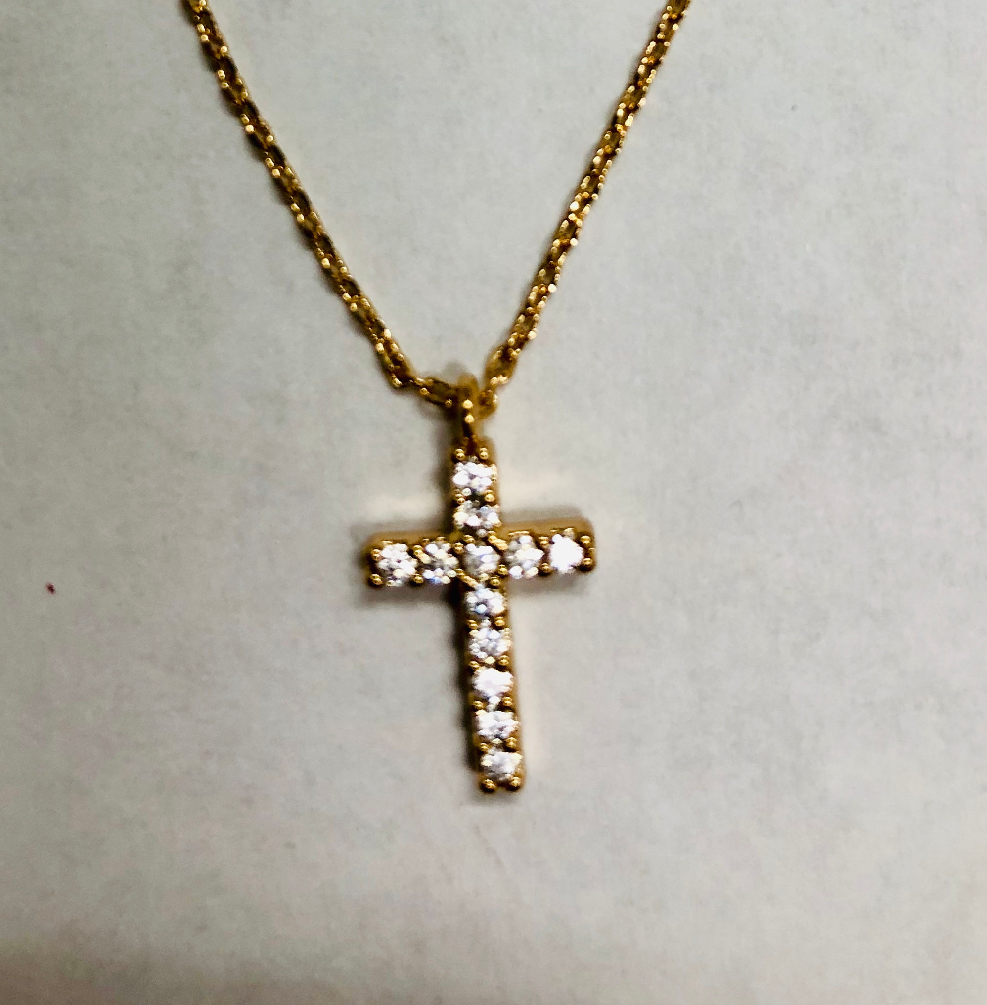 COLLAR DAMA CRUZ DORADA IMX CXCA