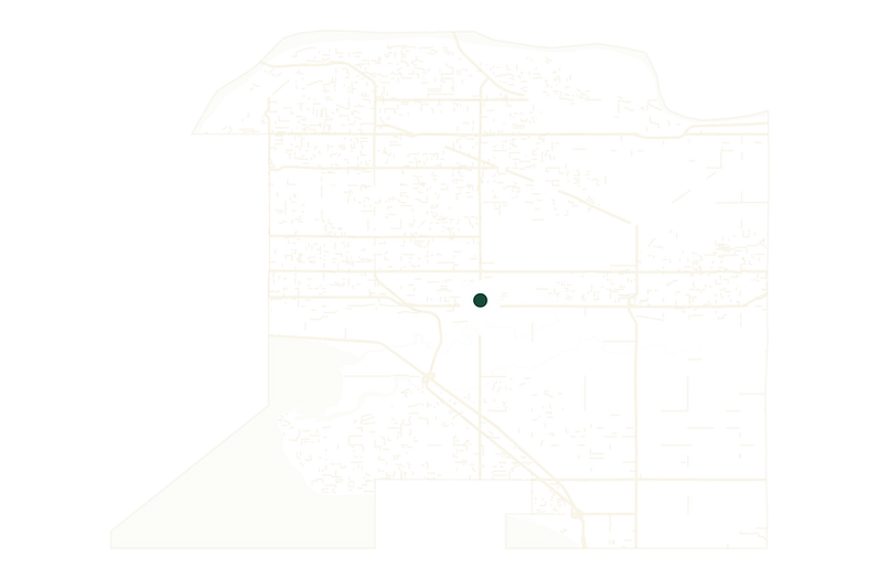 Map of landscaping service areas throughout Surrey BC