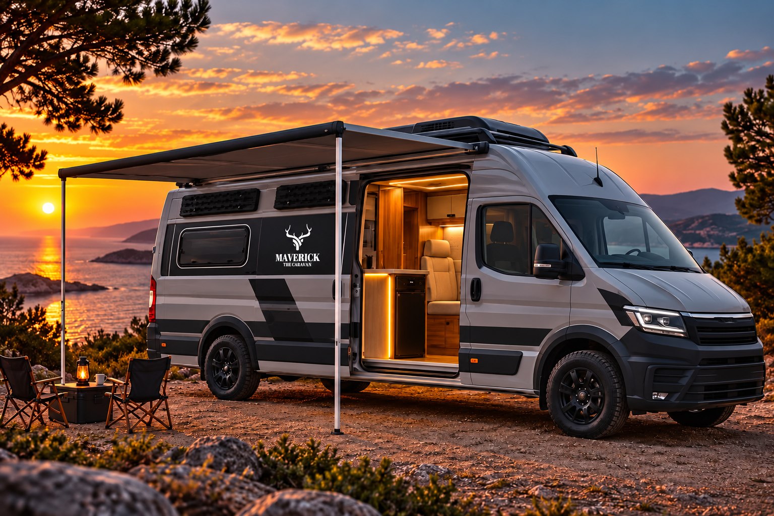 MK-1 PLUS karavan, tente açık