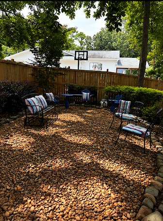 Hardscaping in Atlanta Ga featuring a mulch patio area.