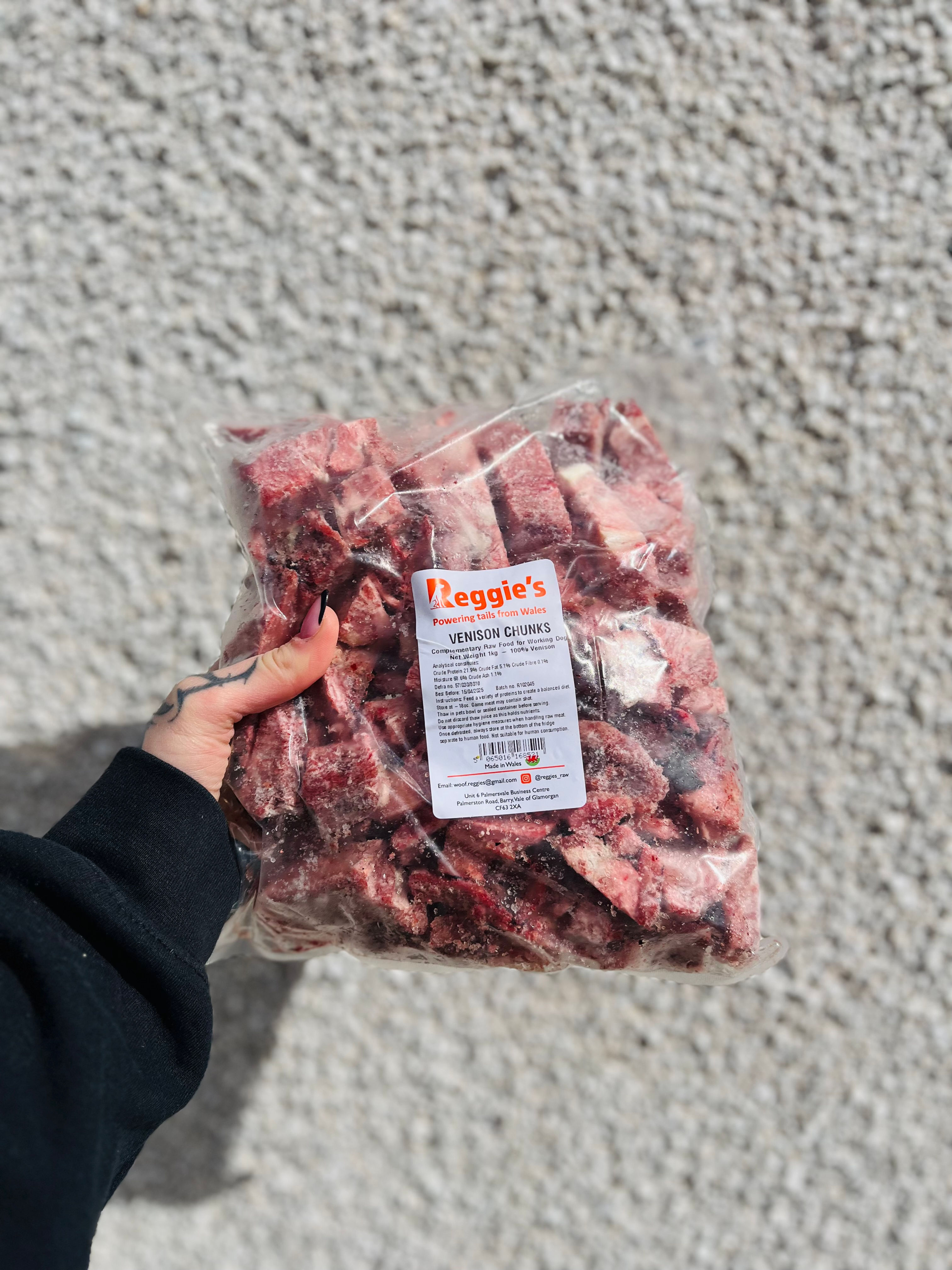 Reggies Venison Chunks 1kg