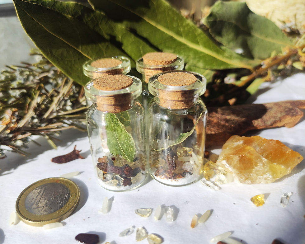 Thumbnail: SPELL JAR - FIOLE - Abondance - Magique - Socière - Aide - Souhait