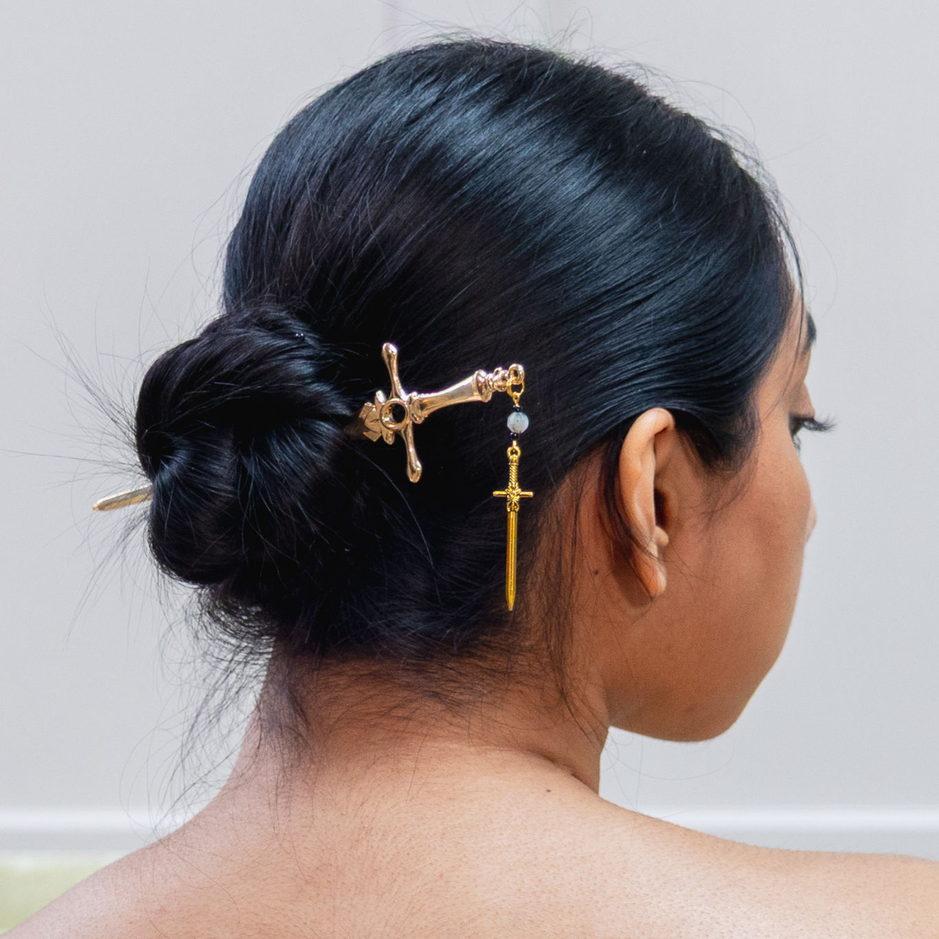 'Dual Wield' | Gold | Sword Hair Stick