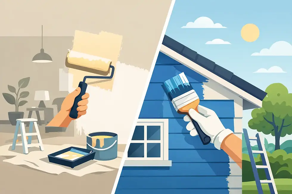 Interior vs Exterior Paint: What Actually Matters