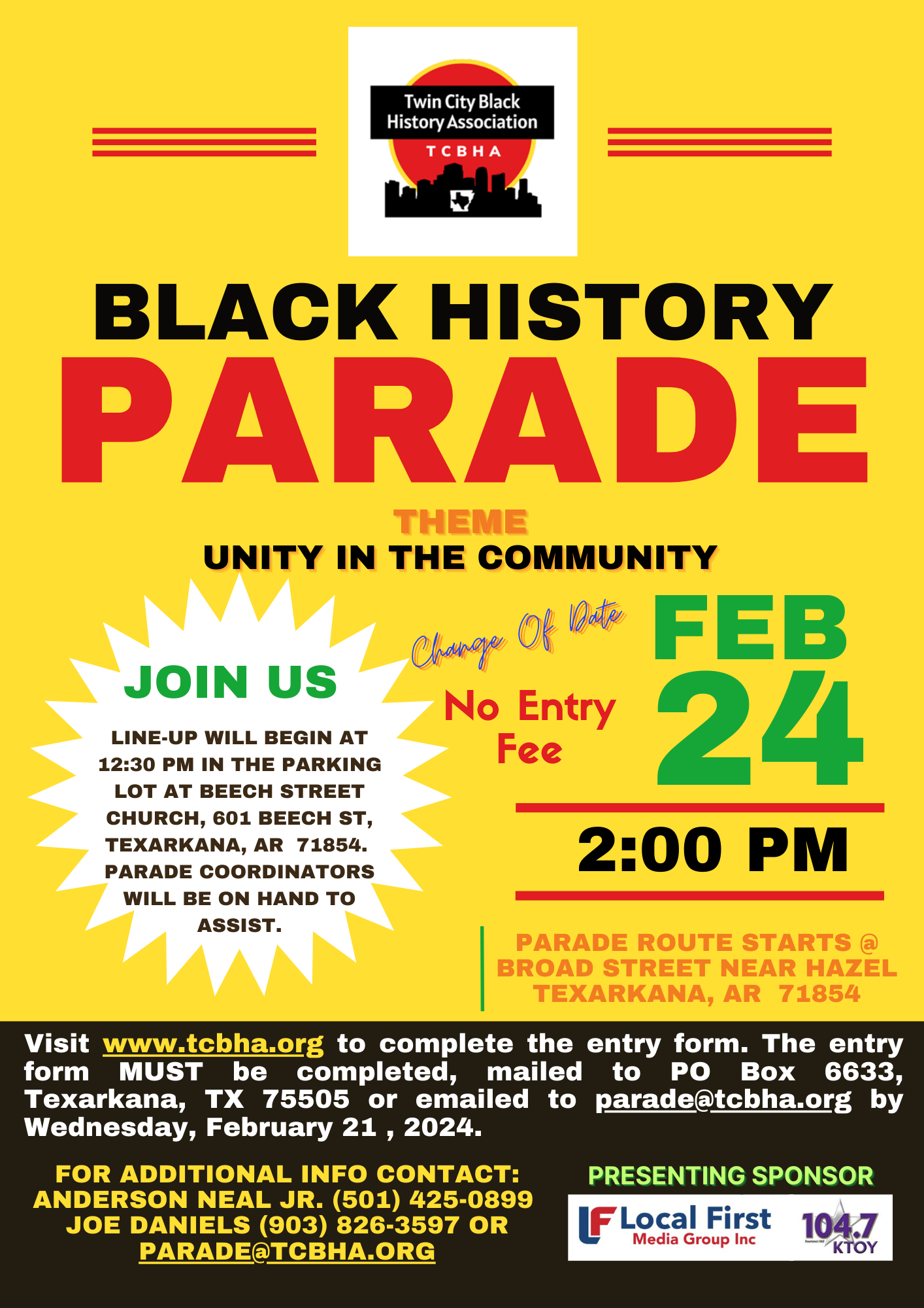 Black History Parade (2024) RESCHEDULED TCBHA