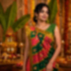 Woman wearing a traditional Ara Chunari saree