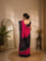 Woman in pink Chunari polka printed cotton malmal saree