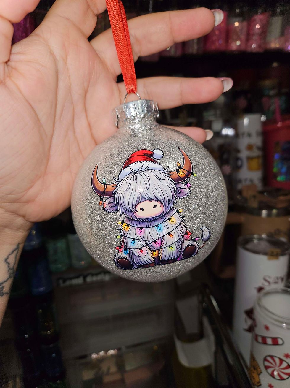 Thumbnail: Custom glitter bauble