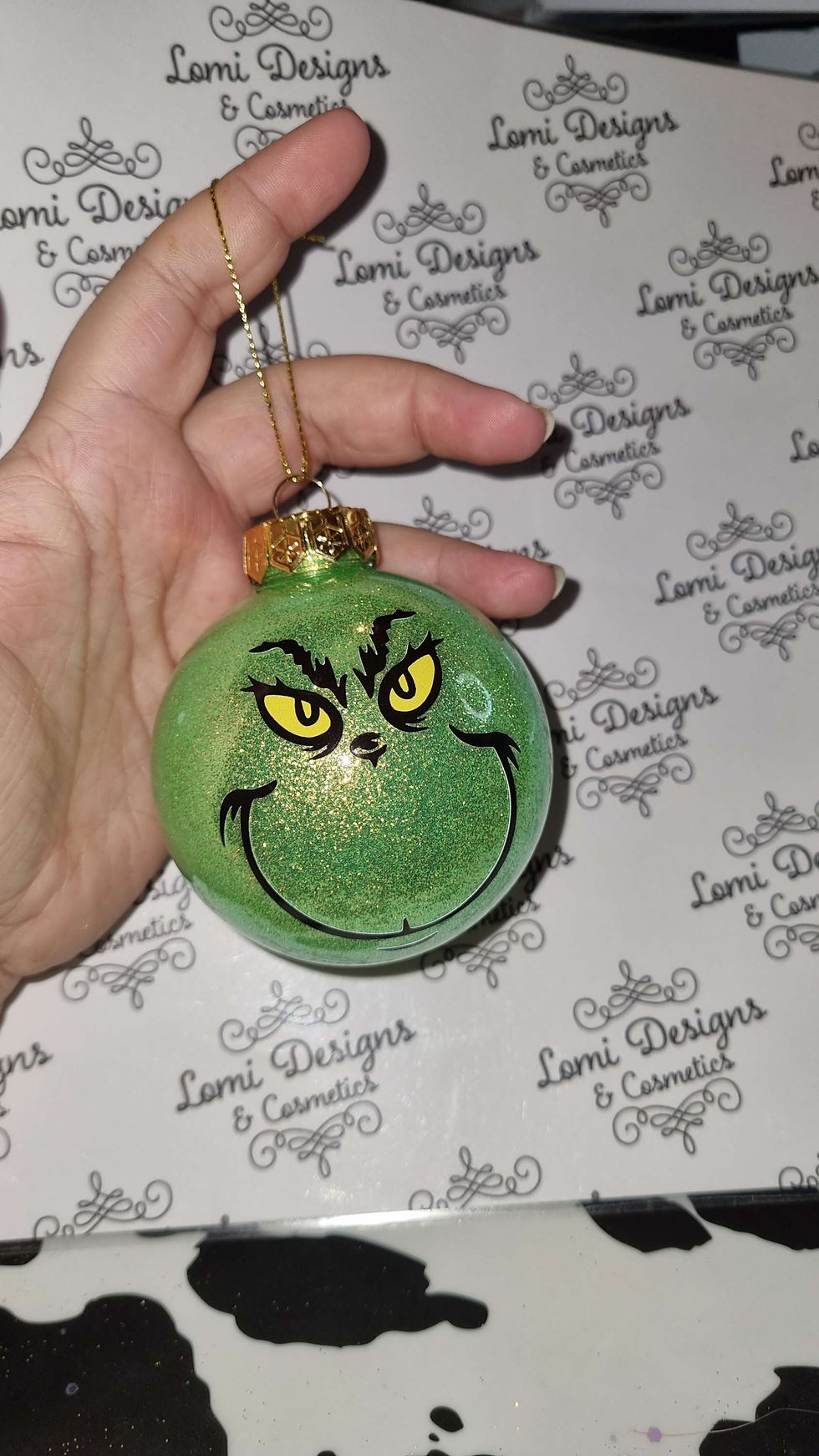 Thumbnail: Grinch Glitter Christmas bauble