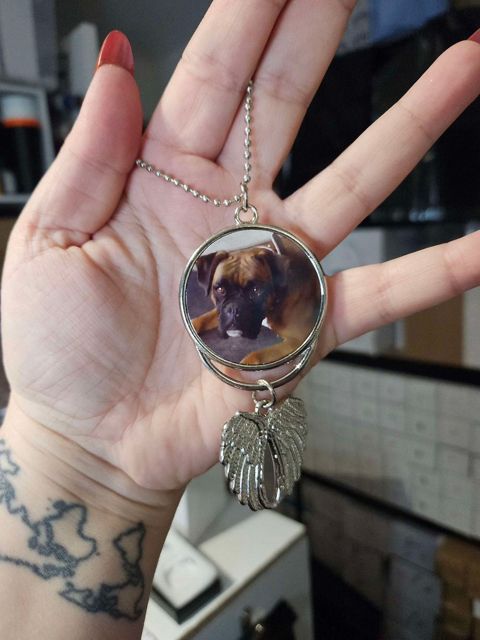 Thumbnail: Double sided Angel car mirror hanger/keyring