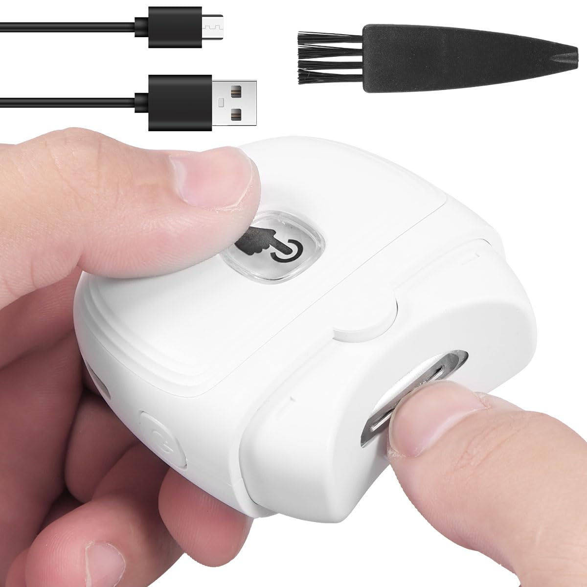 Automatic Nail Clipper Electric Nail Clippers with Light Rechargeable Fingernail