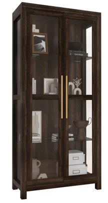 Walnut and Glass Shelves