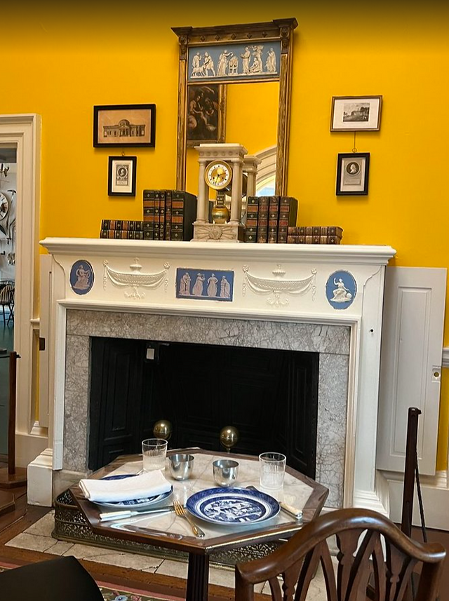 Fireplace Monticello dining room