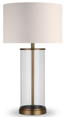 Glass and Brass Lamp 