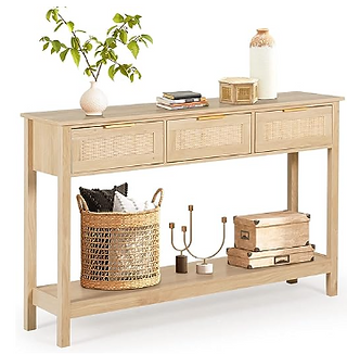 woven side table 