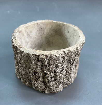 Handmade Concrete Wood Log Planter Pot