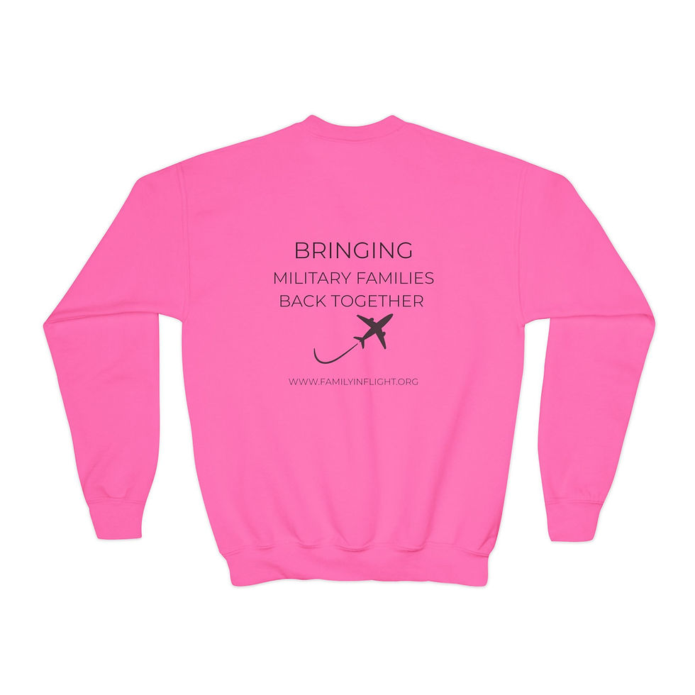 Thumbnail: Family in Flight Youth Crewneck Sweatshirt