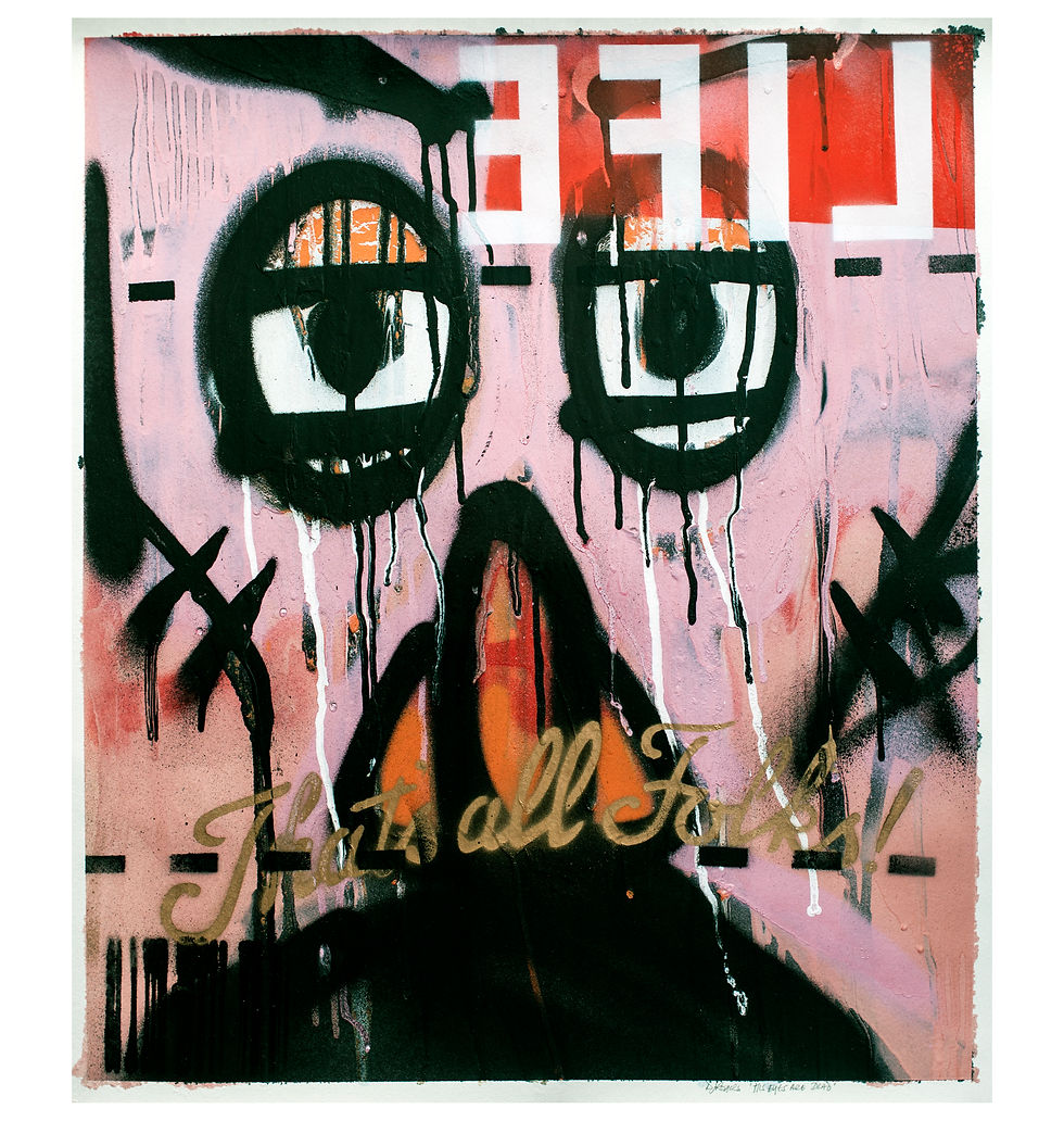 His eyes are dead - Painting on paper 20