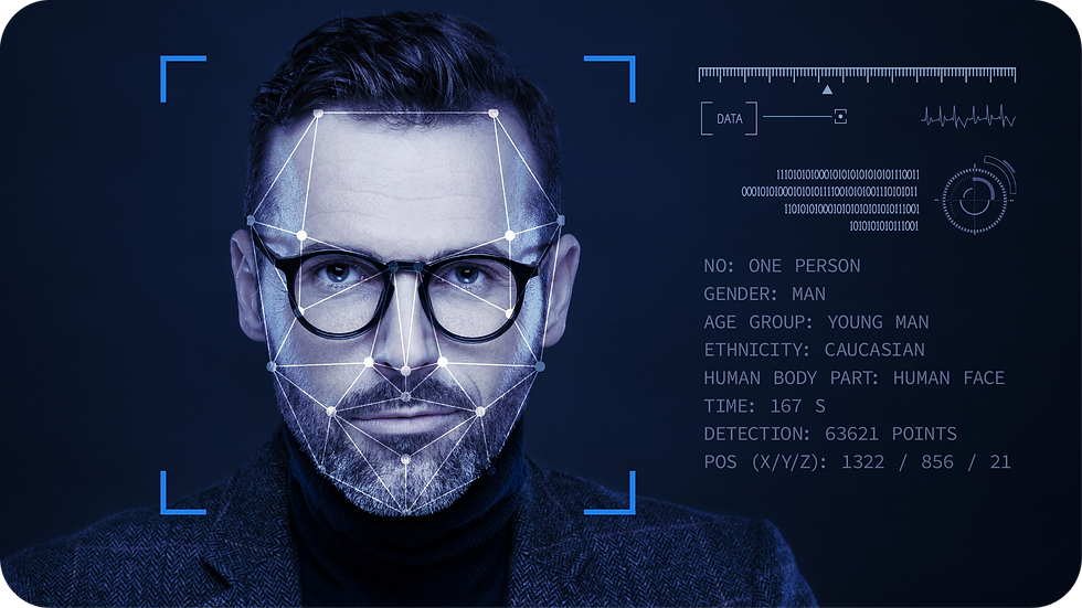 Face Recognition API. Scanning facial recognition concept. Biometric. Security system. Artificial Intelligence. AI Camera