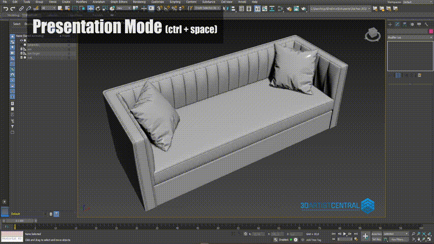 3ds Max 2022 Presentation Mode