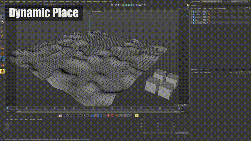 Cinema 4D S24 Dynamic place