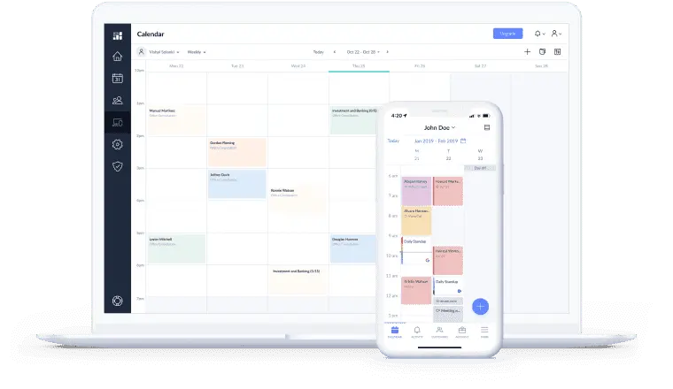 Setmore scheduling app dashboard