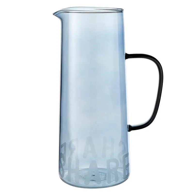 Face To Face Blue Glass Pitcher - Share