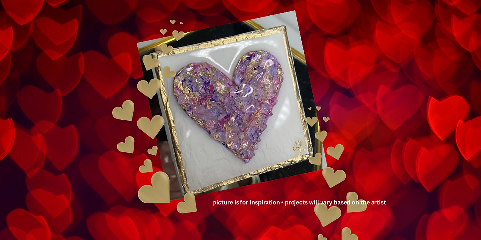 Valentine's Glass & Resin Heart