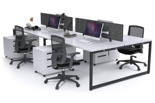 Modern four-person office workstation