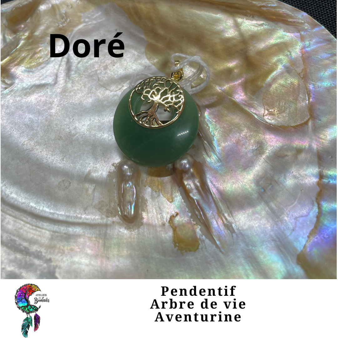 Pendentif Aventurine Arbre de vie