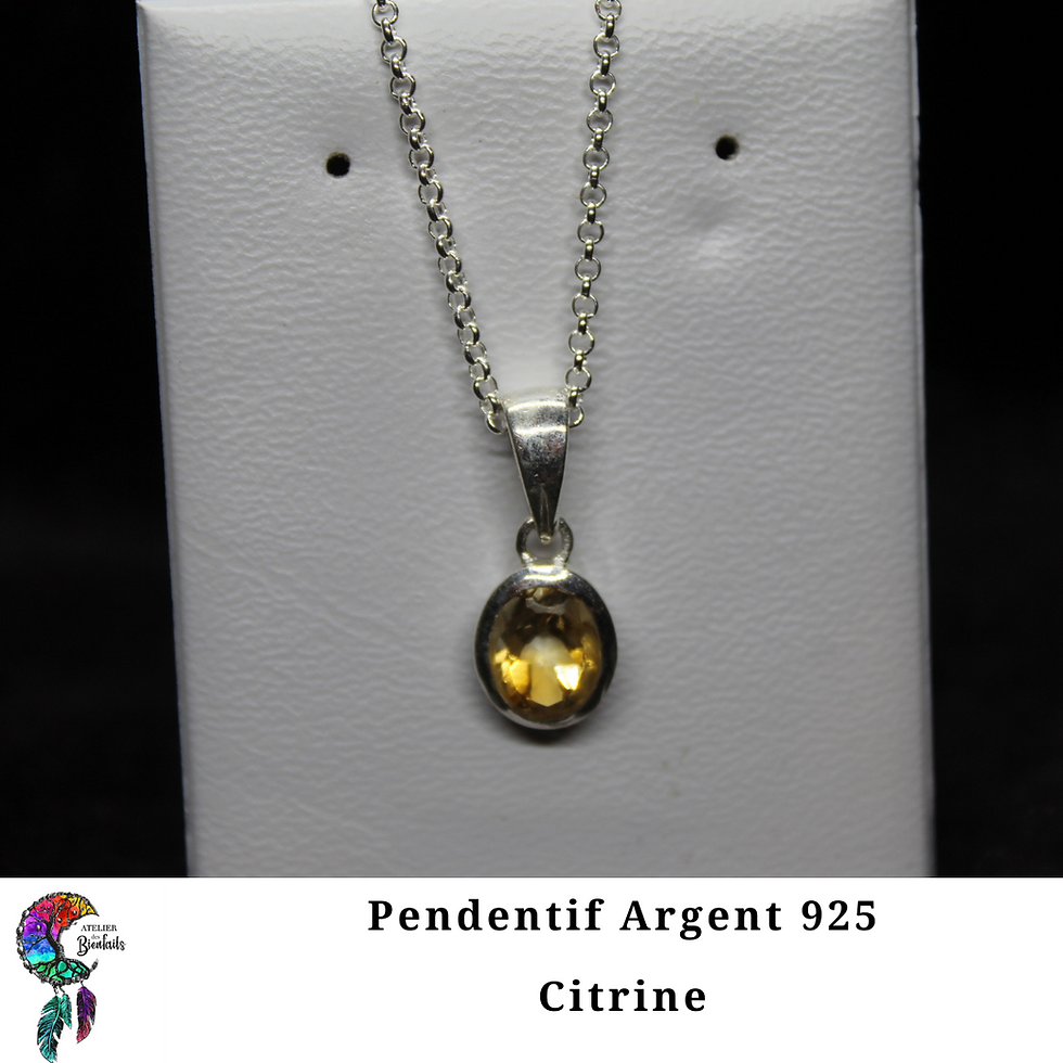 Miniature : Parure Argent Citrine