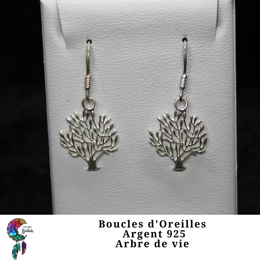 Boucles d’OreillesArgent Arbre de Vie