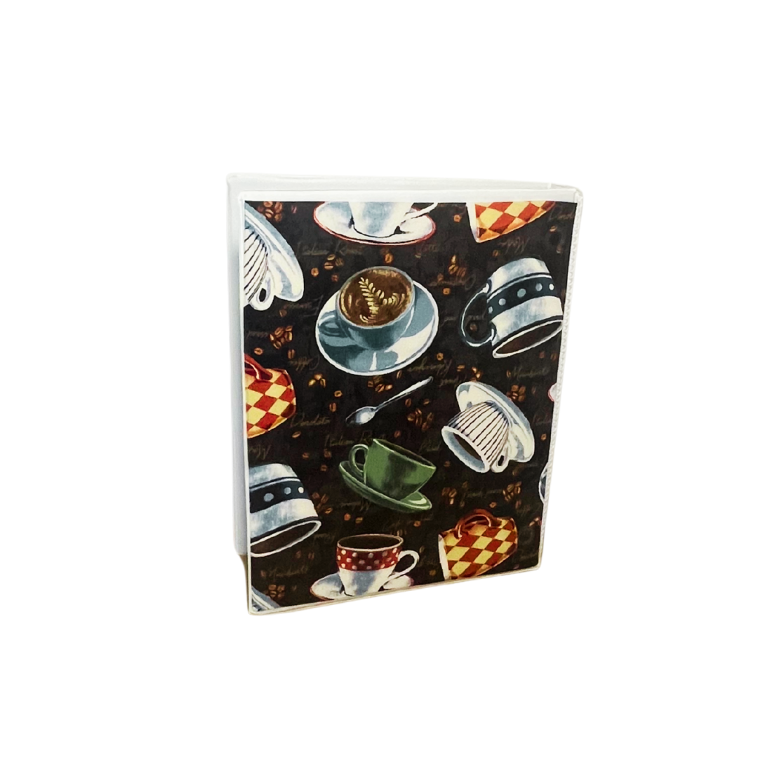 Journal Binder Coffee Love Fabric Encased
