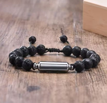 Lava Stone Beads Urn Bracelets