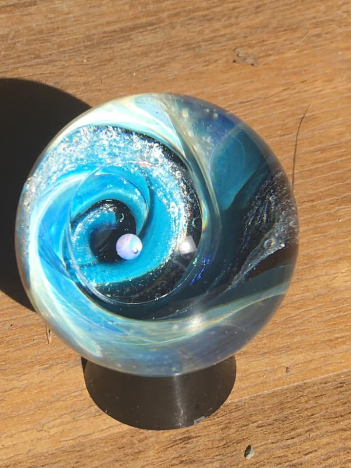 Vortex with Opal Glass Ashes Orb