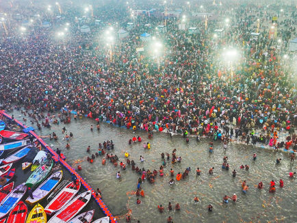 Mahakumbh Mela 2025: Nearly 60 lakh devotees gather for holy dip on Day 1