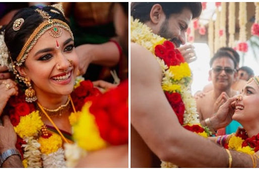 Keerthy Suresh and Antony Thattil are married! Actor shares stunning first official pics from wedding