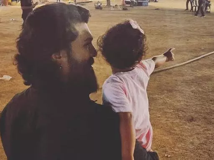 Ram Charan’s daughter Klin Kaara Visits RC16 Sets