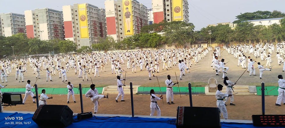 Over 1,300 Practitioners Set Champions Book of World Record with Longest Mass Performance of Yozen Silambam Kata in Chennai