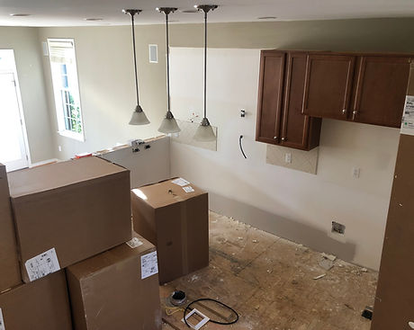 Kitchen Remodel before the new cabinets are installed