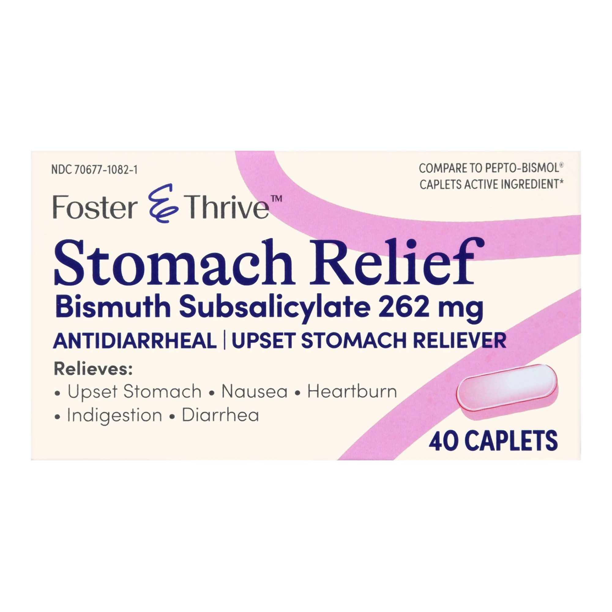 Foster & Thrive™ Stomach Relief 262 mg Bismuth Subsalicylate Caplets