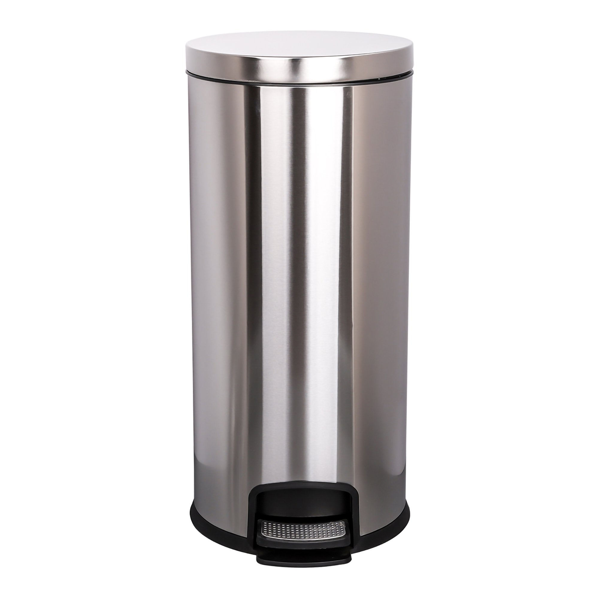 McKesson Trash Can, Stainless Steel, Round, 8 Gallons, 12 x 26.77 Inch
