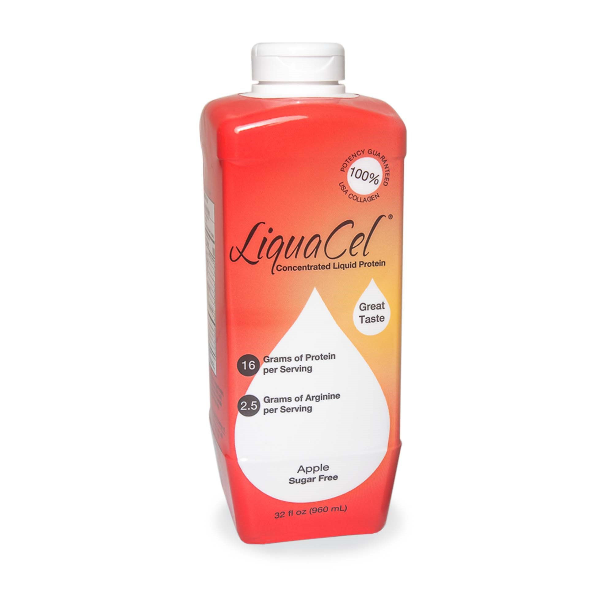 LiquaCel® Apple Concentrated Liquid Protein, Sugar Free, 32-ounce bottle