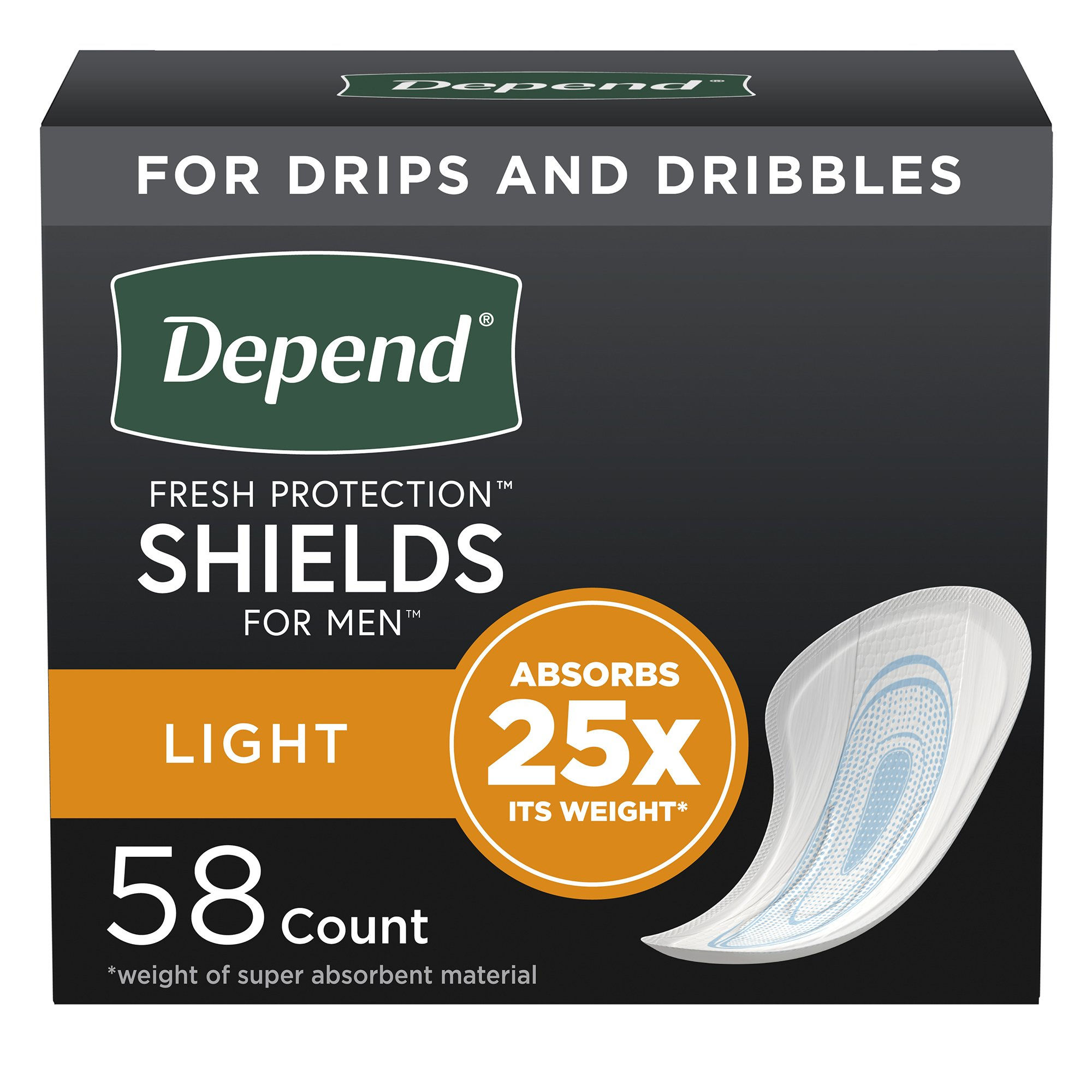 Depend® Shields for Men Light Bladder Control Pad
