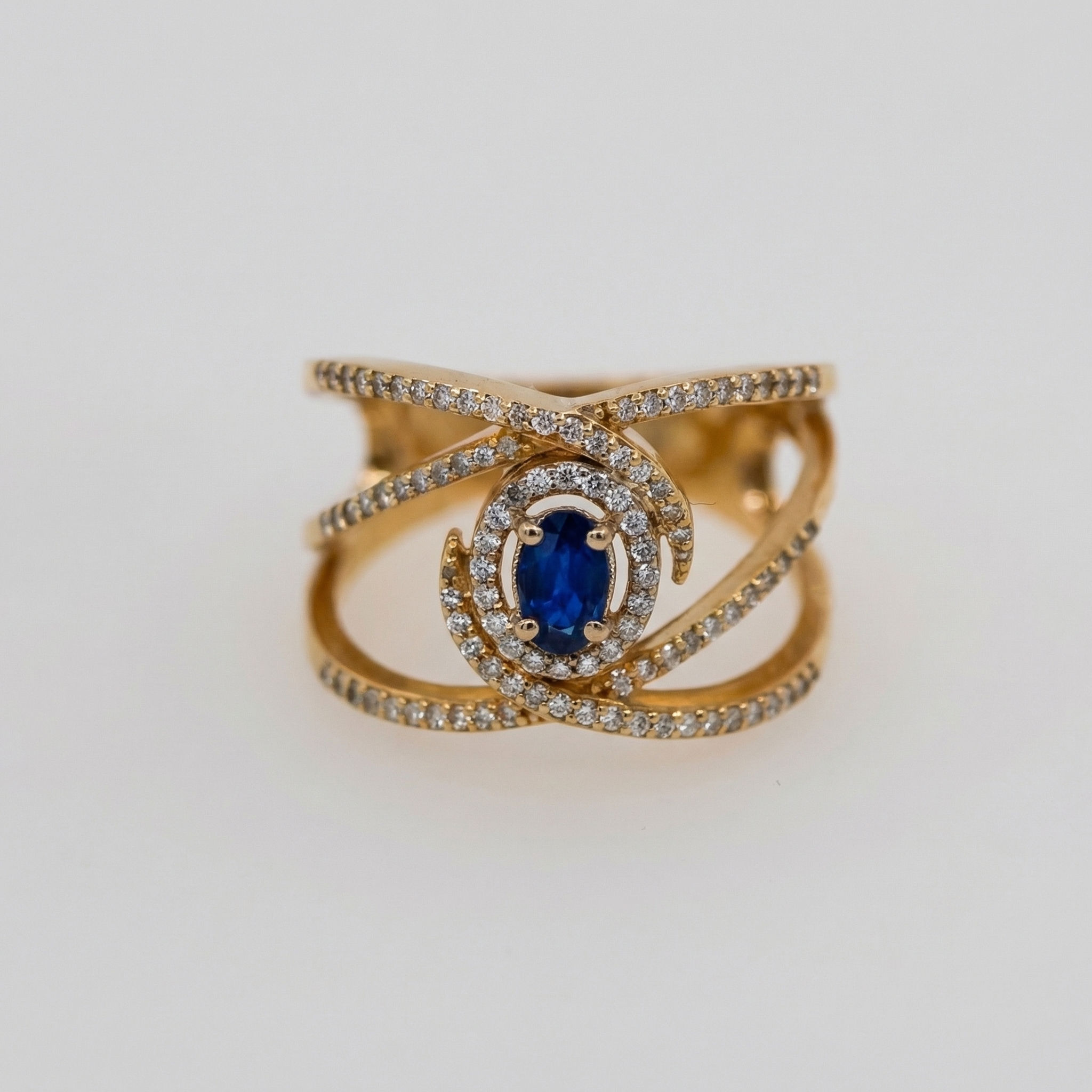 14kt YG Sapp/Dia Ring
OVSA 0.35  RD0.31  5.4GR
DAV