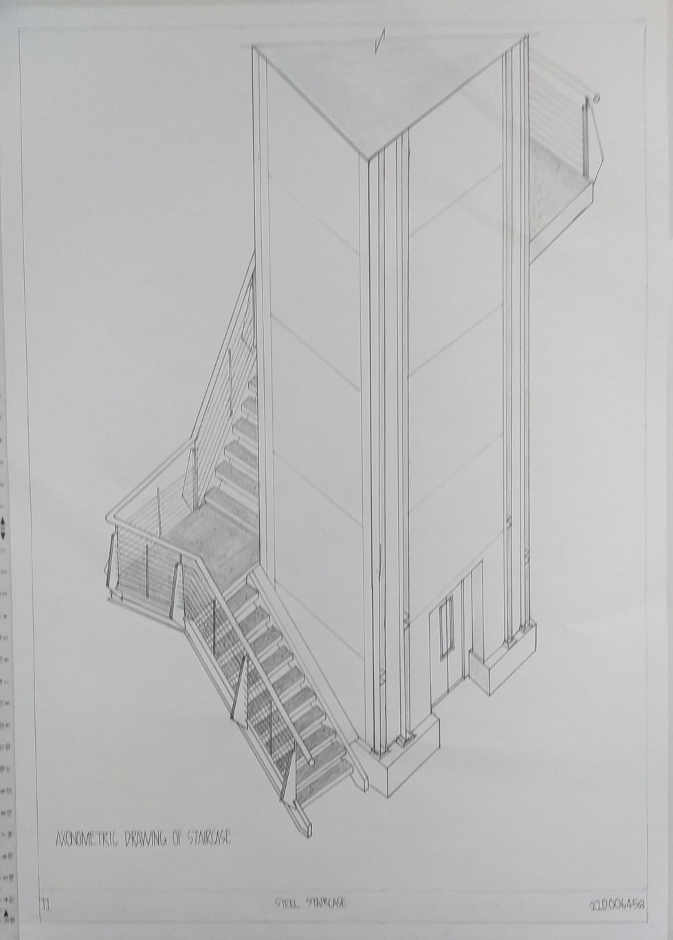 3D Axonometric Staircase Drawing