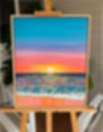 Seascape, Beach, Ocean, wave, sunset, coast, coastal, Original Art